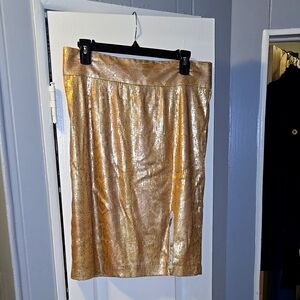 Antonio Melani Sequin Gold Metallic Skirt